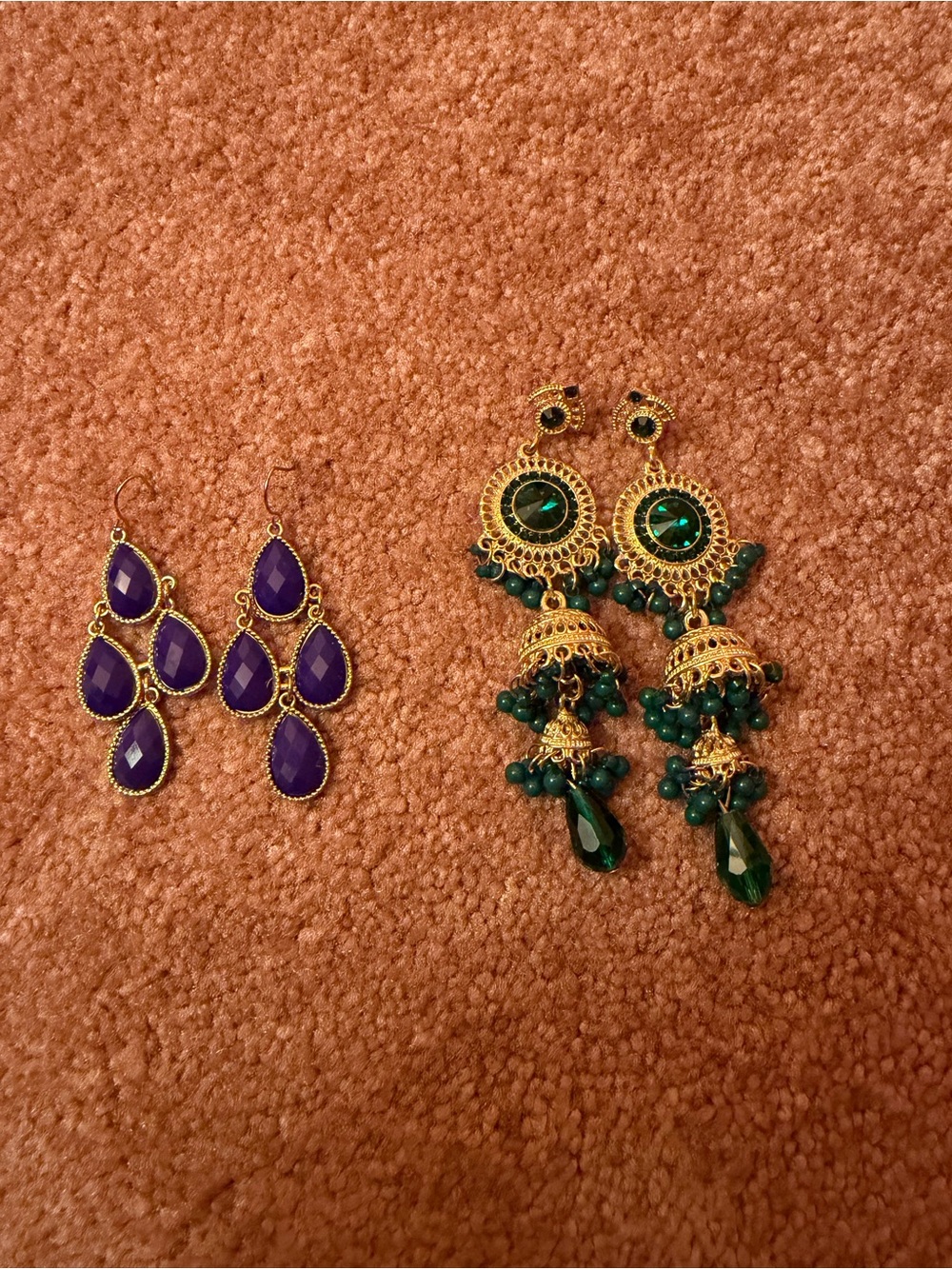 Set of 2 Gold-Toned Indian jewelry